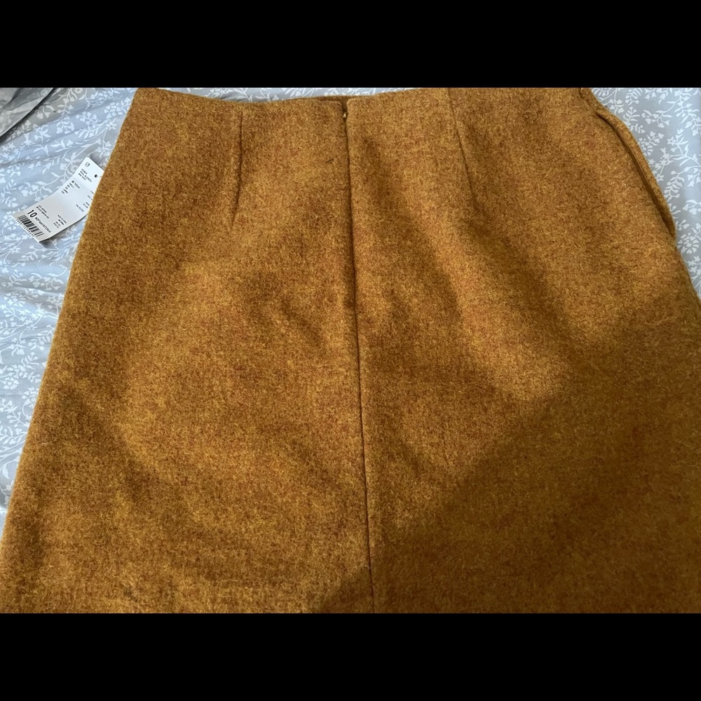 Women wool blended mini skirt